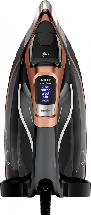 Fier de călcat cu abur Rowenta DW9510 Steamforce Pro , 3200 Watt Sistem de pompare ,2 nivele de abur , Rezervor de apă 350 ml , Negru/Auriu - FOARTE BUN [2]