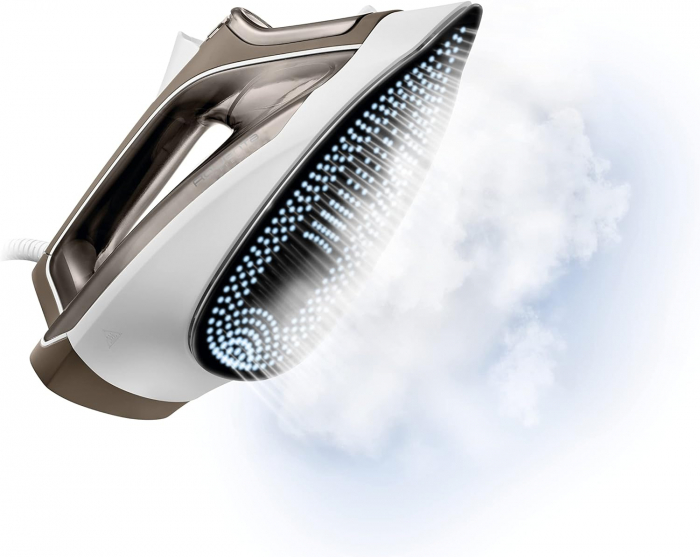 Fier de călcat cu abur Rowenta DX1635 Effective | 2400 Watt, Jet de abur 120 g/min, Sistem anti-calcar ,300 de orificii pentru distribuție excelentă a aburului ,Cupru/Alb - BUN [8]