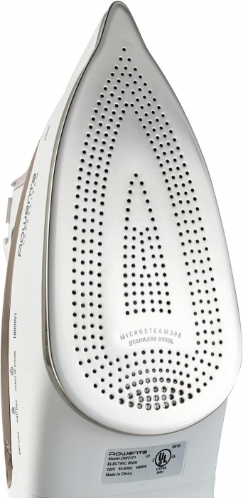 Fier de călcat cu abur Rowenta DX1635 Effective | 2400 Watt, Jet de abur 120 g/min, Sistem anti-calcar ,300 de orificii pentru distribuție excelentă a aburului ,Cupru/Alb - BUN [9]