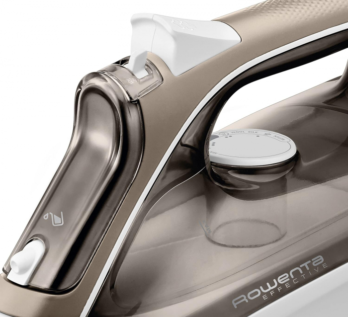 Fier de călcat cu abur Rowenta DX1635 Effective | 2400 Watt, Jet de abur 120 g/min, Sistem anti-calcar ,300 de orificii pentru distribuție excelentă a aburului ,Cupru/Alb - BUN [2]