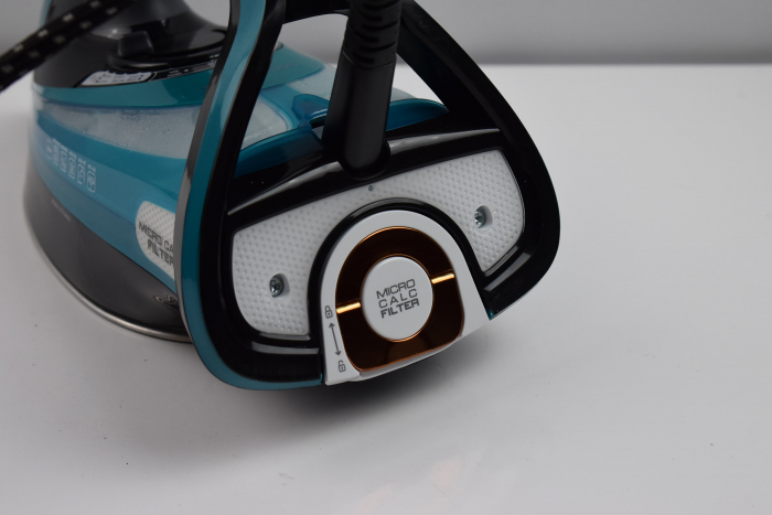 Fier de calcat Tefal FV9844E0 Ultimate Pure, 3200 W, Talpa Durilium AirGlide Autoclean, jet de aburi 250gr/min, Micro-Calc Filter 2in1, Negru/Bleu [11]