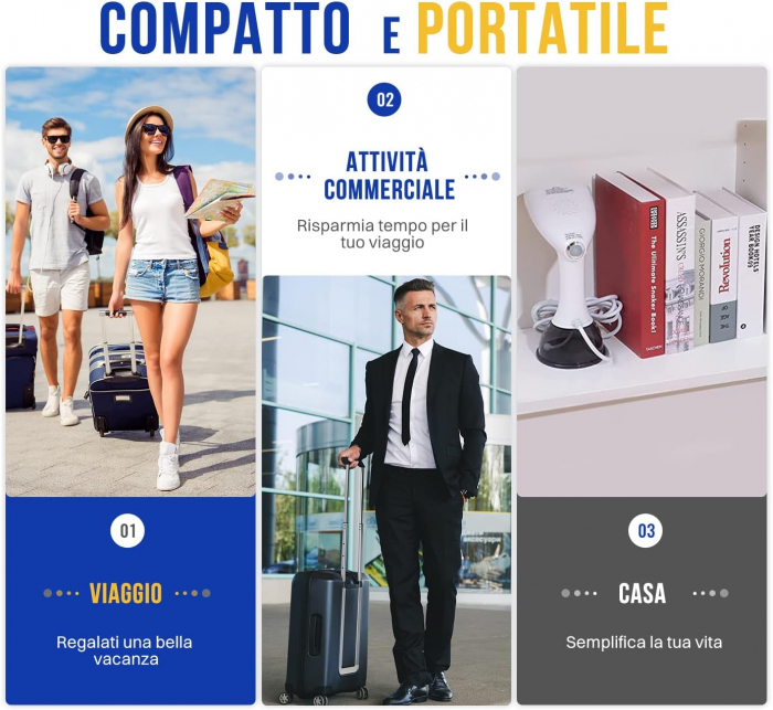 Fier de călcat vertical-ROLIPO rezervor de apa 400ml, Abur 30g/min, indepartarea rapida si usoara a cutelor, Lungimea cablului 2.2m, Alb - CA NOU [3]