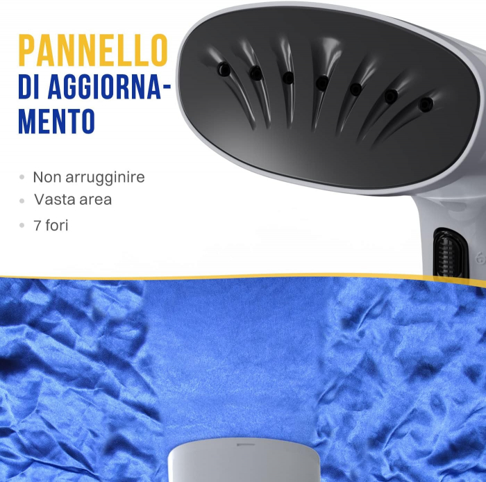 Fier de călcat vertical-ROLIPO rezervor de apa 400ml, Abur 30g/min, indepartarea rapida si usoara a cutelor, Lungimea cablului 2.2m, Alb - CA NOU [5]