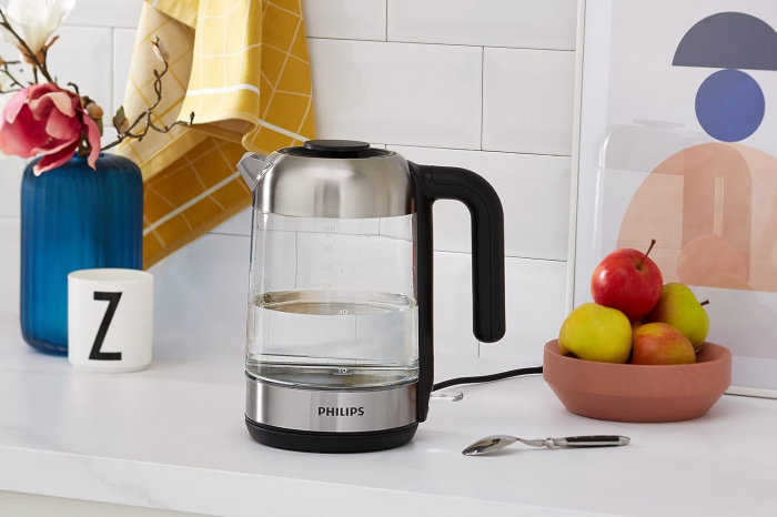 Fierbator de apa ,Philips HD9339/80, 1,7 Litri, Iluminare LED, Protecție împotriva Funcționării Fără Apă, Filtru de Cernere Micro Detașabil, 2200 W - FOARTE BUN [7]