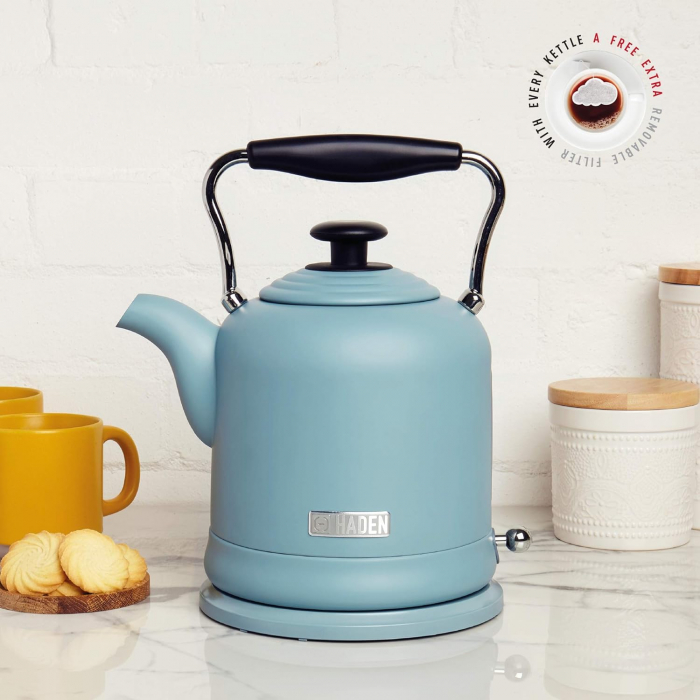 Fierbător electric Haden Highclere - fierbere rapidă 3000W, fără fir, bază 360, din oțel inoxidabil de 1,7L -FOARTE BUN [5]