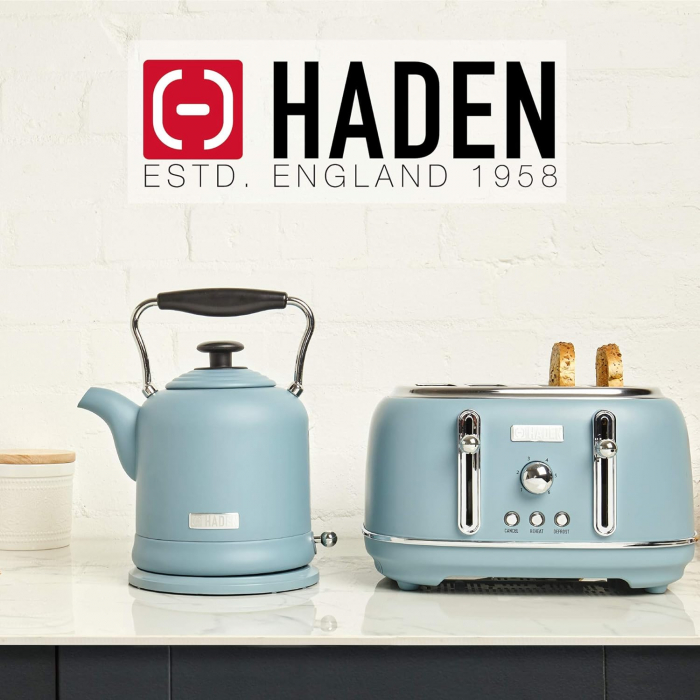 Fierbător electric Haden Highclere - fierbere rapidă 3000W, fără fir, bază 360, din oțel inoxidabil de 1,7L -FOARTE BUN [6]