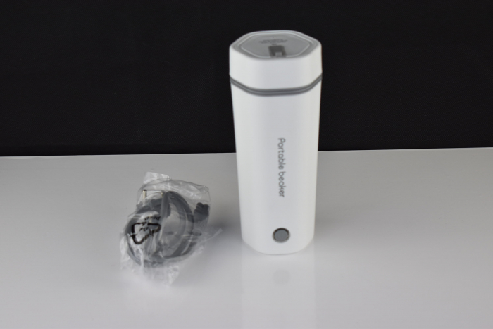 Fierbator electric, portabil de 350 ml, fierbător cu fierbere rapidă, mini termos cu interior din oțel inoxidabil potrivit pentru lapte, cafea -Culoare alb- [7]