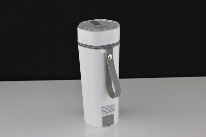 Fierbator electric, portabil de 350 ml, fierbător cu fierbere rapidă, mini termos cu interior din oțel inoxidabil potrivit pentru lapte, cafea -Culoare alb- [8]