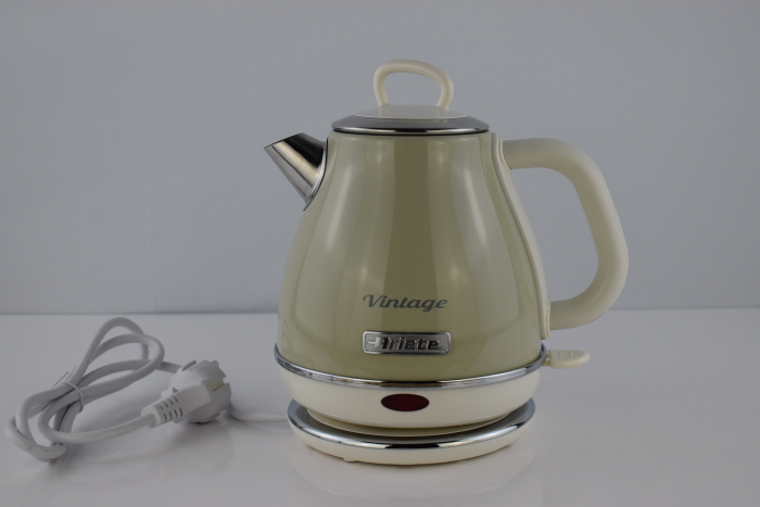 Fierbător electric retro Ariete Vintage 2868, bază wireless 360°, oprire automată, capacitate 1 L, oțel inoxidabil, 1600 W, bej -CA NOU [7]