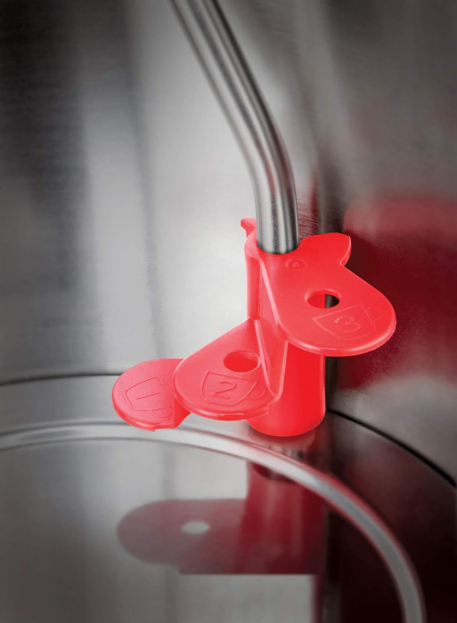 Fiierbător Russell Hobbs [1,0l] din oțel inoxidabil roșu (2400W, funcție de fierbere rapidă, filtru de calcar detașabil, indicator exterior al nivelului de apă - CA NOU [6]