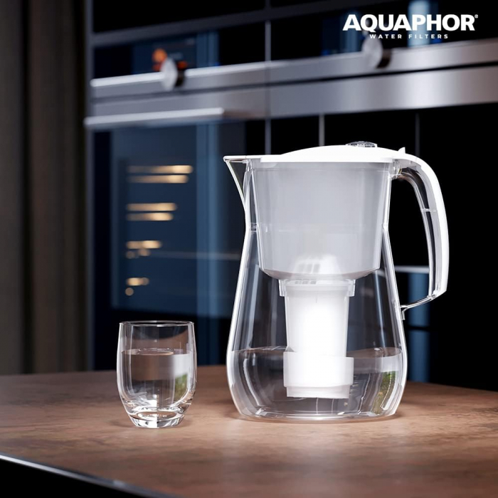 Filtru de Apă AQUAPHOR Provence Alb cu 2 Filtre A5, Carafă 4.2L - BUN [2]