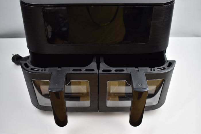 Friteuza cu aer cald Dual Zone, Airfryer 9L, 2570W,  9 meniuri presetate -FOARTE BUN [10]