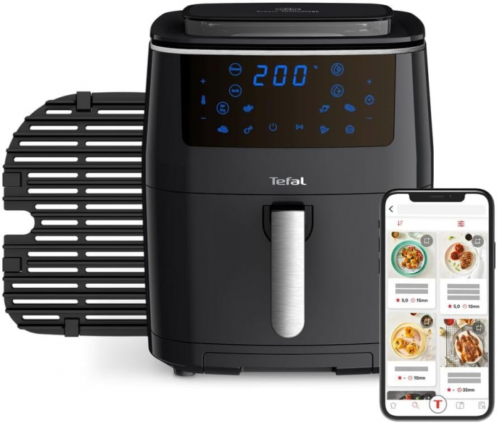 Friteuza cu aer cald Tefal EasyFry Grill & Steam FW201815, 1700 W, 7 programe automate, capacitate 6.5L, tehnologie ExtraCrisp, functie gatit la abur [3]