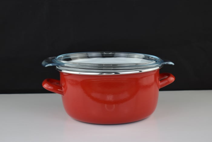 Friteuză Premier Housewares 102114, emailată, 5 litri, roșu -CA NOU [8]