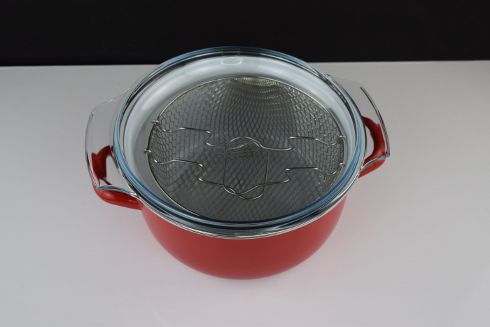 Friteuză Premier Housewares 102114, emailată, 5 litri, roșu -CA NOU [6]