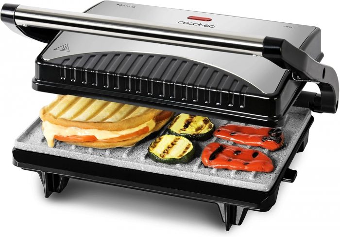 Grill de contact,gratar electric,Sandwisch-maker de 1500 W, acoperire ecologică (700 W) -FOARTE BUN [5]