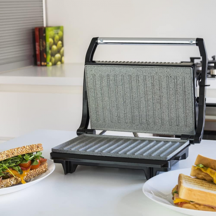 Grill de contact,gratar electric,Sandwisch-maker de 1500 W, acoperire ecologică (700 W) -FOARTE BUN [3]