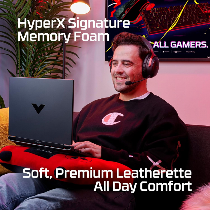 HyperX Cloud III Wireless – Set căști de gaming pentru PC, PS5, PS4, baterie de până la 120 de ore, Wireless 2.4GHz, Drivere de 53mm, Spumă cu memorie, Cadru durabil, Microfon de 10mm, Negru - BUN [3]