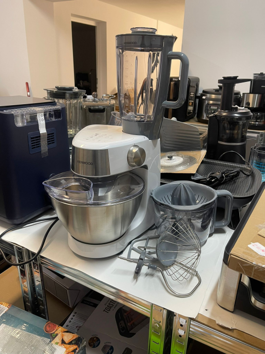 Kenwood Prospero+ KHC29.H0WH – Robot de bucătărie multifuncțional Patissier, pentru amestecare, batere și frământare, blender 1,5 L, bol multifuncțional 1,4 L cu trei discuri și storcător, bol princip [8]
