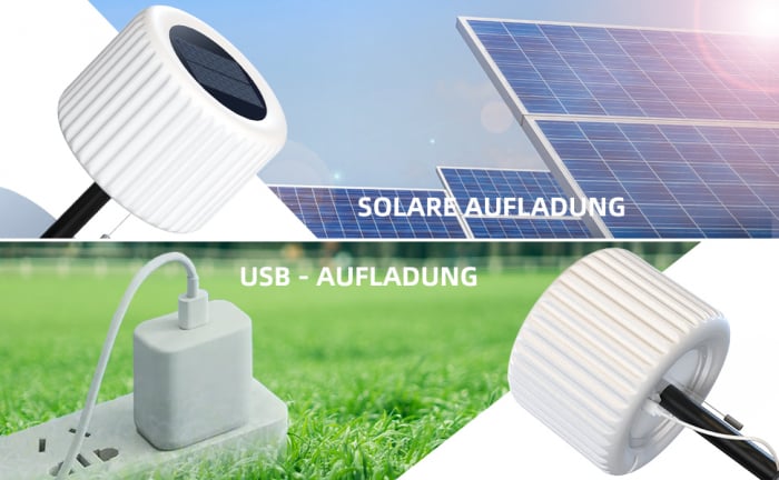 Lampă de masă fără fir pentru exterior, încărcabilă prin USB și solar, impermeabilă IP44, pentru grădină, balcon, restaurant. [2]