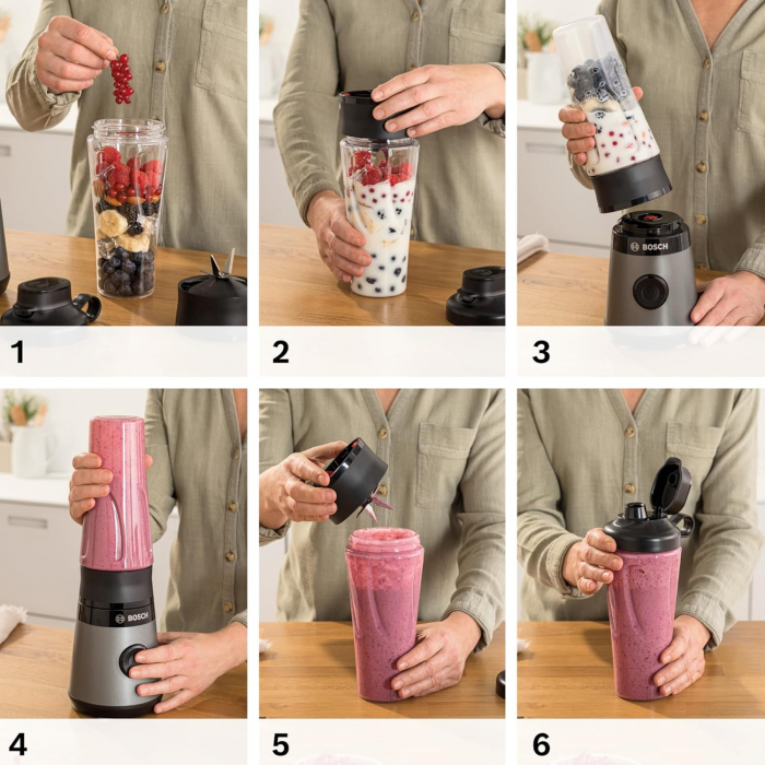 Mini blender BOSCH VitaPower MMB2111S, 0.65l, 450W -BUN [5]