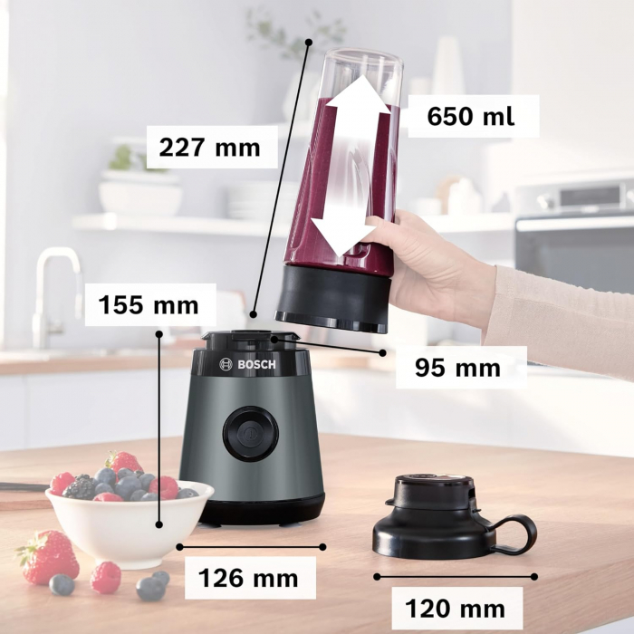 Mini blender BOSCH VitaPower MMB2111S, 0.65l, 450W -BUN [2]