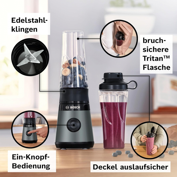 Mini blender BOSCH VitaPower MMB2111S, 0.65l, 450W -BUN [3]