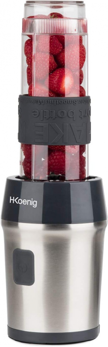 Blender mini H.Koenig Smoothie Maker SMOO9 - 300 de Wați - 570 ml - Oțel Inoxidabil - CA NOU [3]