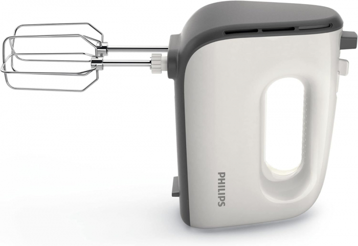 Mixer de mână Philips HR3741/00, 450 W, 5 viteze + Turbo, Alb/Negru -FOARTE BUN [3]