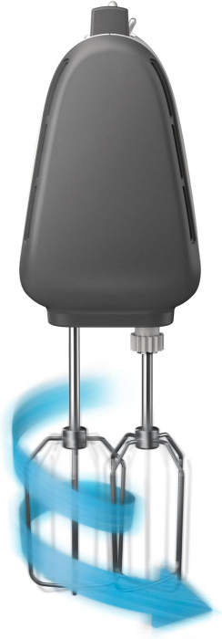 Mixer de mână Philips HR3741/00, 450 W, 5 viteze + Turbo, Alb/Negru -FOARTE BUN [5]