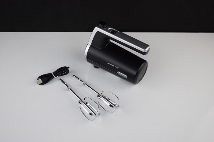 Mixer fără cablu cu baterie Emerio - 2 palete de amestecare - 3 viteze - 2000mAh/7,4V - fără BPA - Cablu de încărcare USB - până la 10 cicluri de 3 minute - reîncărcabil -FOARTE BUN [5]