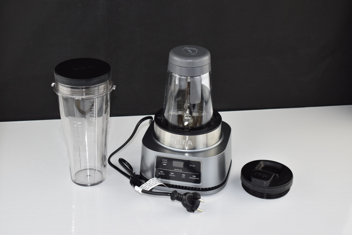 Mixer Ninja Foodi Power Nutri 2 în 1 BLANDER & MIXER Programe Automate, recipient de 700 ml și Bol de 400 ml cu Amestecător Puternic, 1100W, Argintiu - CA NOU  [4]