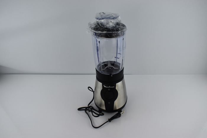 Moulinex Blender LM1B1D, 300W, Smoothie-Mixer cu recipient de 750 ml, Inclusiv Sticlă Portabilă de 750 ml, 4 Lame Detasabile, Suprafețe din Oțel Inoxidabil [4]