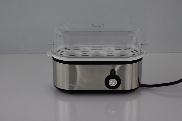 Fierbător de oua Nedis - Din otel inoxidabil, pentru pana la 3 oua - aluminiu negru- CA NOU [9]