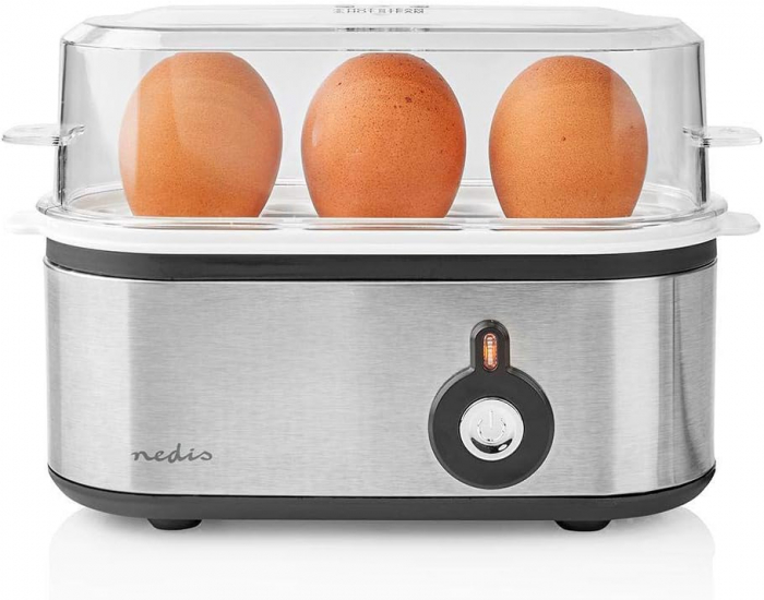 Fierbător de oua Nedis - Din otel inoxidabil, pentru pana la 3 oua - aluminiu negru- CA NOU [2]