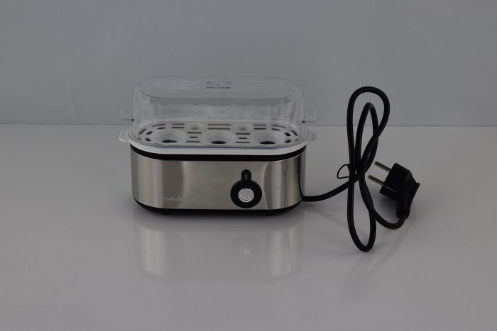 Fierbător de oua Nedis - Din otel inoxidabil, pentru pana la 3 oua - aluminiu negru- CA NOU [10]