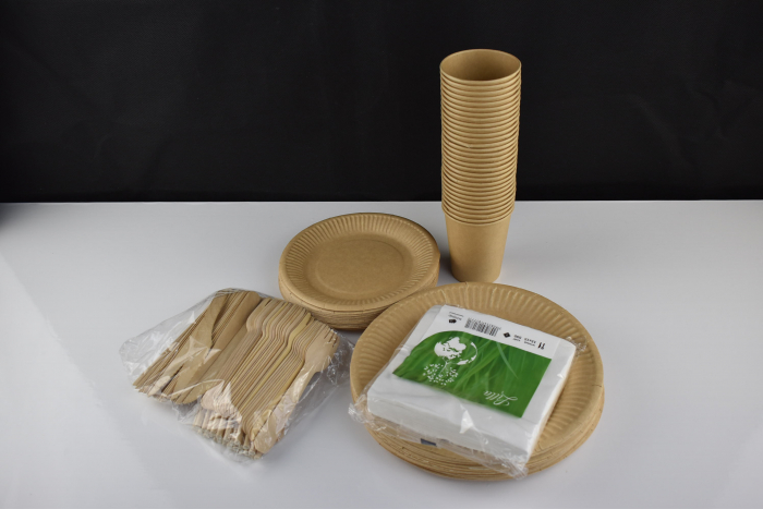 Pachet Catering, veselă de unica folosinta, 30 de persoane din carton, Grătar, Petreceri, Picnic -CA NOU [2]