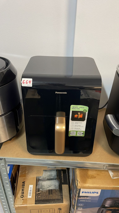 Panasonic NF-CC600AXE friteuză cu aer cald cu fereastră de vizualizare, 6L, 80–200°C, temporizator digital și afișaj LCD, adăugare delicată de abur, 11 programe predefinite [7]