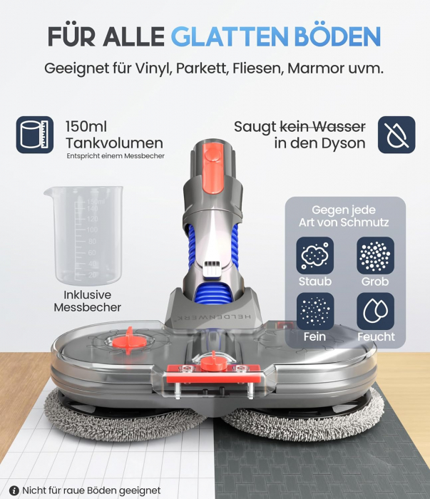 Perie aspirator vertical cu rezervor de apa, compatibil pentru Dyson V7 V8 V10 V11 V15 [3]