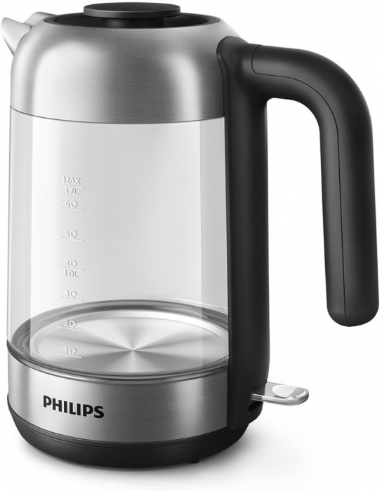 Fierbator de apă, Philips 5000 Series, capacitate 1.7L, capac cu arc și lumina indicatorie, indicare a numarului de cani, capac detasabil - CA NOU [2]
