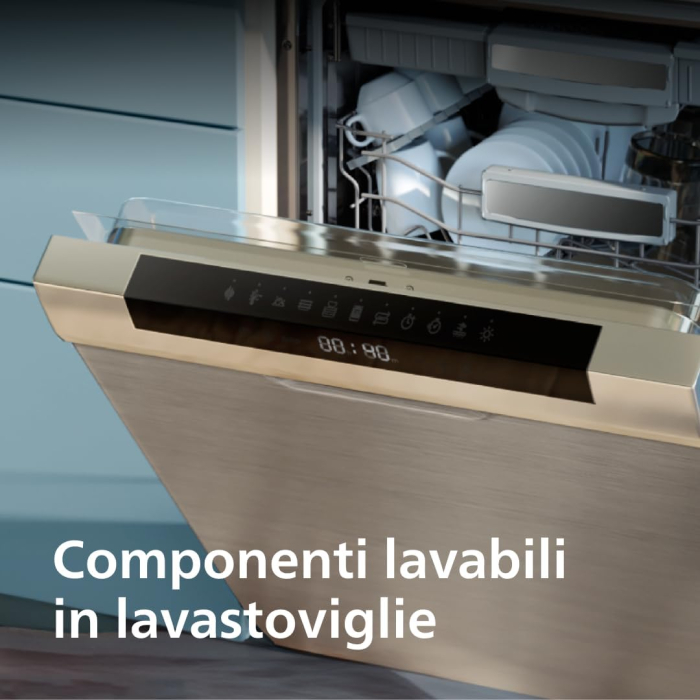 Philips Airfryer Seria 2000, 6.2L – Putere 1700W, Fereastră de gătit, Tehnologie RapidAir, Ecran tactil digital, 13 opțiuni de gătit, până la 90% mai puțină grăsime, Negru (NA230/00) [4]