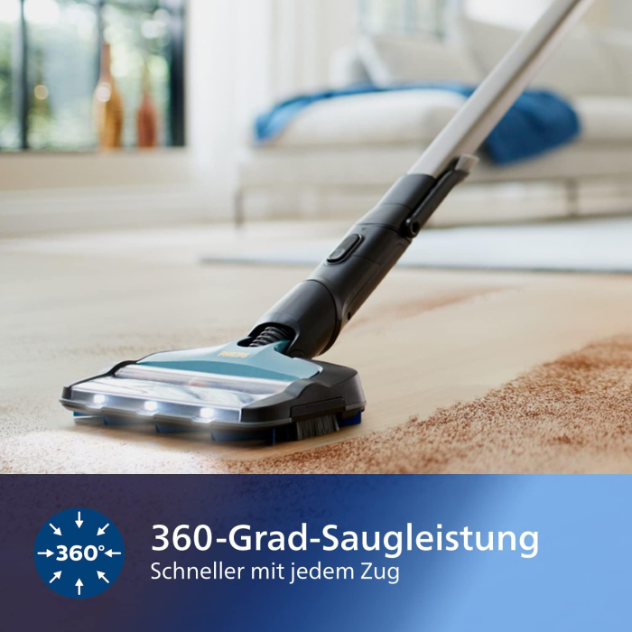 philips Series 8000 Aqua – aspirator fără fir 2-în-1 cu funcție de spălare, până la 80 min autonomie, duză cu aspirație 360°, model XC8147/01 [4]