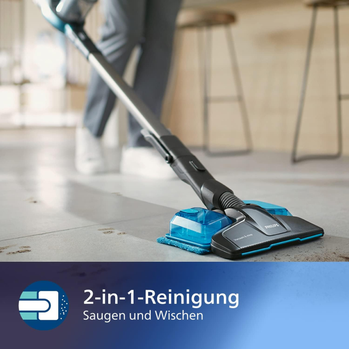 philips Series 8000 Aqua – aspirator fără fir 2-în-1 cu funcție de spălare, până la 80 min autonomie, duză cu aspirație 360°, model XC8147/01 [2]