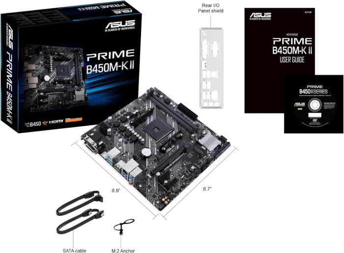 Placa de baza ASUS PRIME B450M-K II, Socket AM4 6Gbit/s, USB 3.1 Gen 2 Typ-A - CA NOU [5]