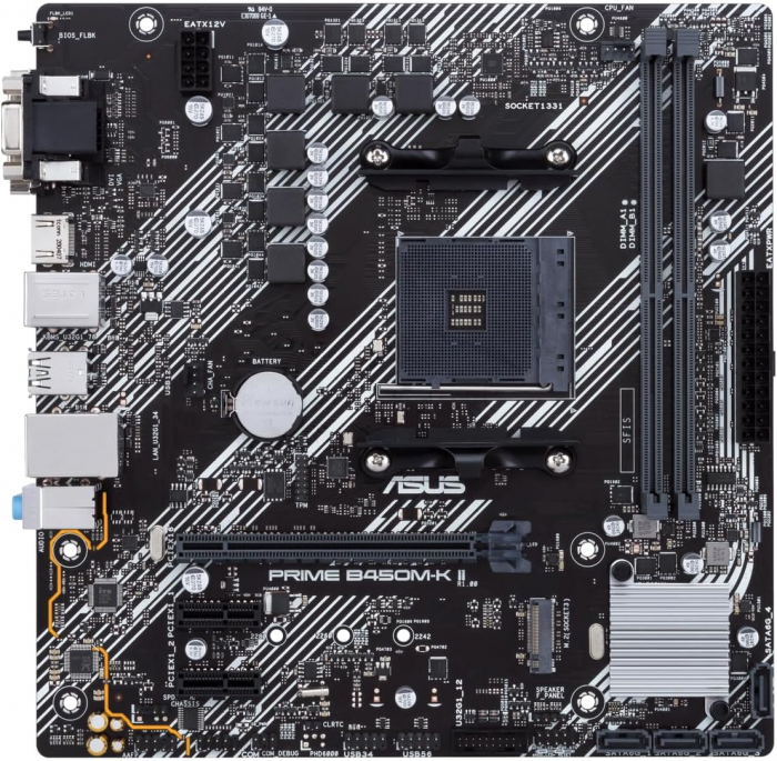 Placa de baza ASUS PRIME B450M-K II, Socket AM4 6Gbit/s, USB 3.1 Gen 2 Typ-A - CA NOU [7]