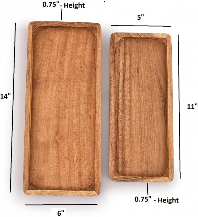 Plăci din Lemn de Acacia pentru Servire, Set de 2 - CA NOU [3]