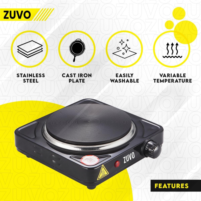 Plita electrica cu un singur ochi de 1500W - Plita cu inel negru - Portabila si cu termostat reglabil - Placa de încalzire din fonta - [5]