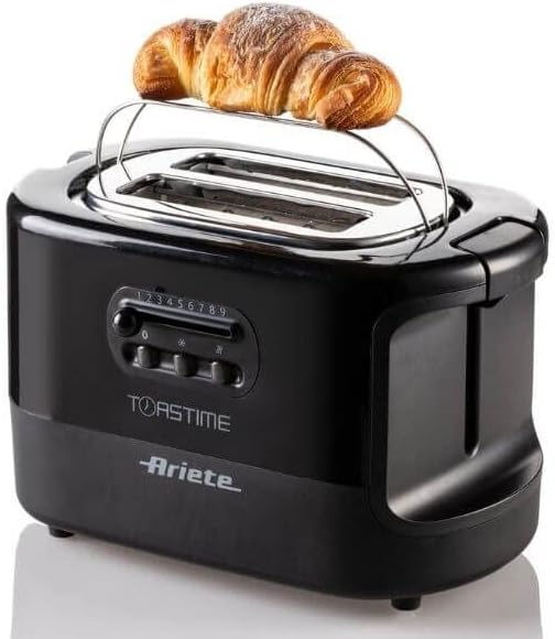 Prăjitor de pâine Ariete 159 Toastime, 2 Felii, 700W, Oțel Inoxidabil, Negru -CA NOU [3]