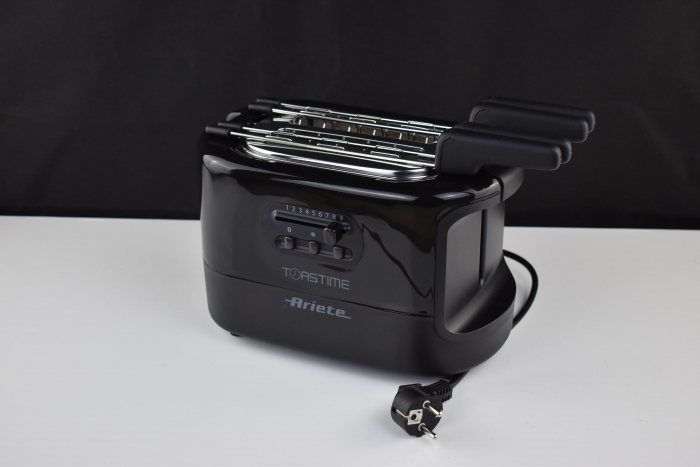 Prăjitor de pâine Ariete 159 Toastime, 2 Felii, 700W, Oțel Inoxidabil, Negru -CA NOU [6]