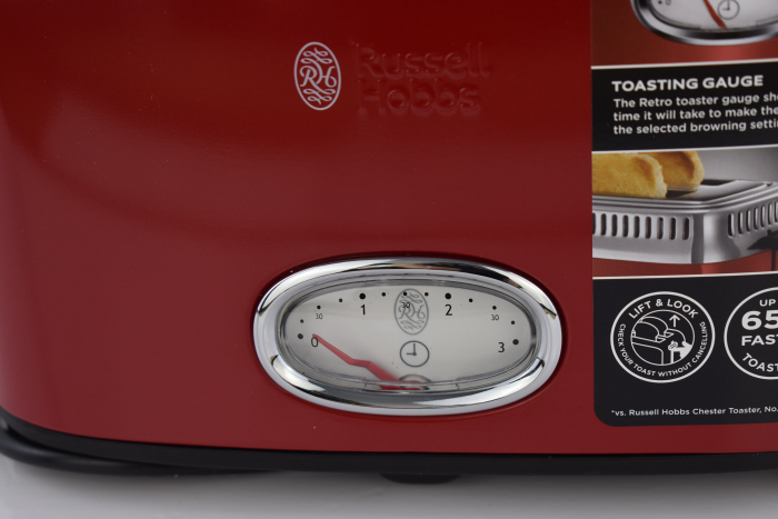 Prăjitor de pâine Russell Hobbs 2 feli Retro Inox Roșu Vintage 21680-56 -CA NOU [8]